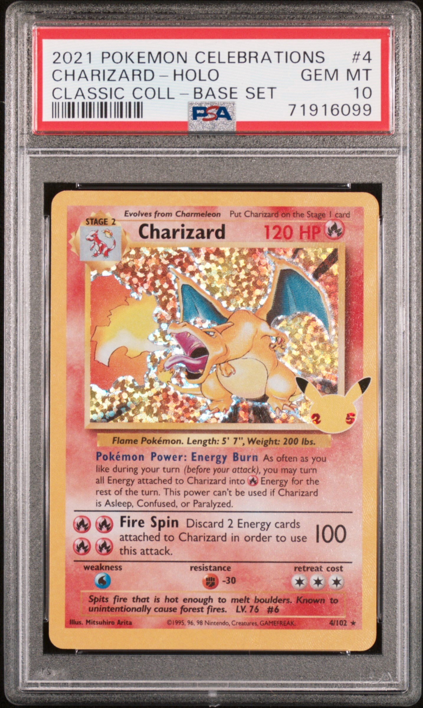 PSA factory 9 Holo Charizard Pokémon Celebrations